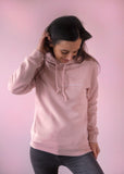 Dreamteam Hoodie - Dames - Pastelroze - Wit Artwork - Biologisch Katoen - Lilypilly