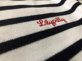 Bretonse streep Lilypilly kids tricot van biologisch katoen met printed artwork freeshipping - Lilypilly